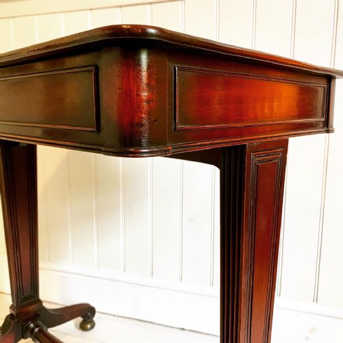 19TH CENTURY MAHOGANY WRITING SIDE TABLE - ADDITIONAL PHOTO 2