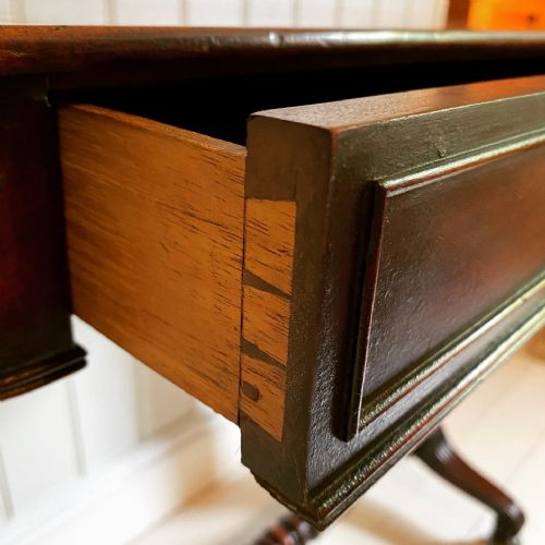 19TH CENTURY MAHOGANY WRITING SIDE TABLE - ADDITIONAL PHOTO 3