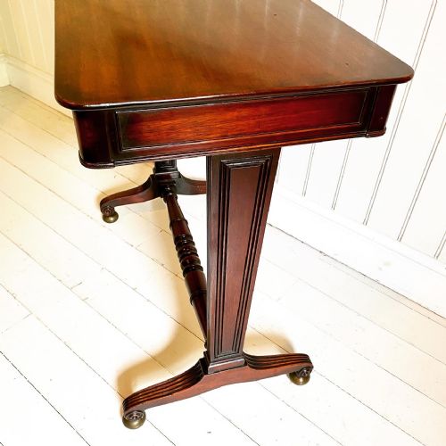 19TH CENTURY MAHOGANY WRITING SIDE TABLE - ADDITIONAL PHOTO 4