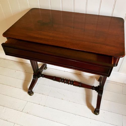 19TH CENTURY MAHOGANY WRITING SIDE TABLE - ADDITIONAL PHOTO 6