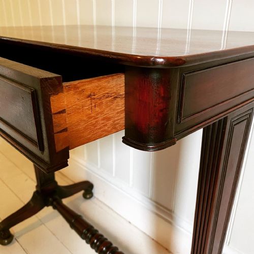 19TH CENTURY MAHOGANY WRITING SIDE TABLE - ADDITIONAL PHOTO 7