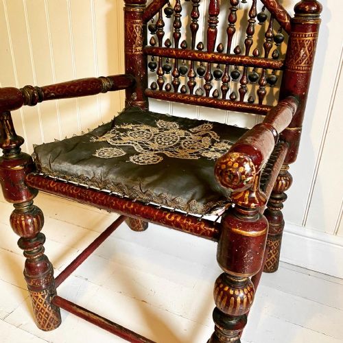 LACQUERED BALINESE CHAIR - ADDITIONAL PHOTO 8