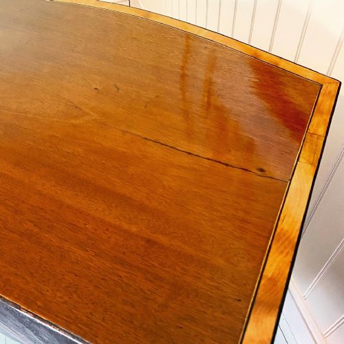 REGENCY MAHOGANY BOW FRONT CHEST OF DRAWERS - ADDITIONAL PHOTO 7