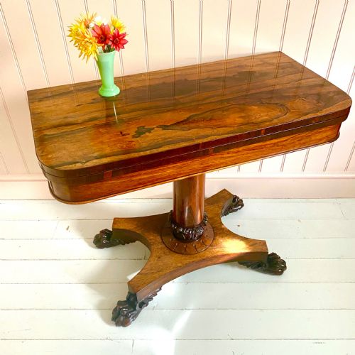 19th Century Rosewood Card Table