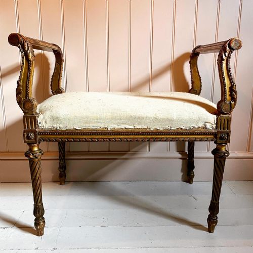 19TH CENTURY FRENCH STOOL WINDOW SEAT - ADDITIONAL PHOTO 4