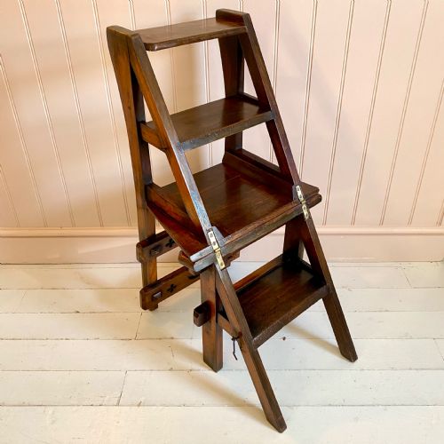 19TH CENTURY WALNUT METAMORPHIC CHAIR - ADDITIONAL PHOTO 2