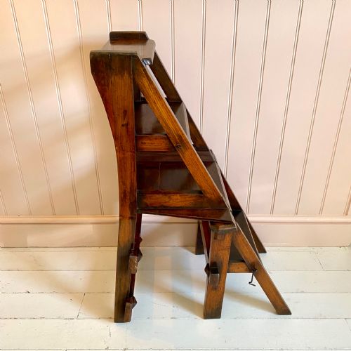 19TH CENTURY WALNUT METAMORPHIC CHAIR - ADDITIONAL PHOTO 4