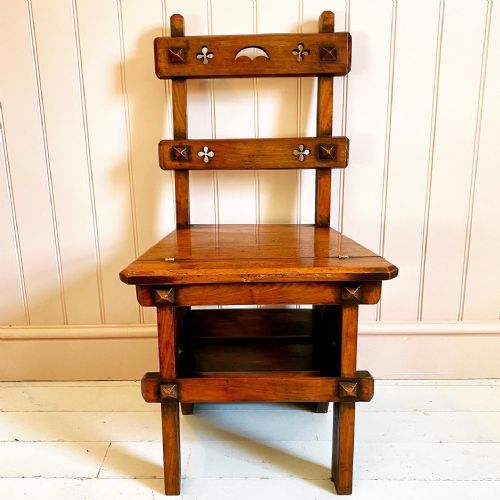 19TH CENTURY WALNUT METAMORPHIC CHAIR - ADDITIONAL PHOTO 10