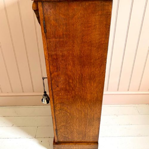 19TH CENTURY OAK WELLINGTON CHEST OF DRAWERS - ADDITIONAL PHOTO 5