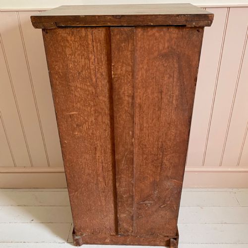 19TH CENTURY OAK WELLINGTON CHEST OF DRAWERS - ADDITIONAL PHOTO 6