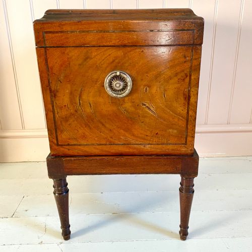 GEORGIAN MAHOGANY WINE COOLER CELLARETTE - ADDITIONAL PHOTO 2