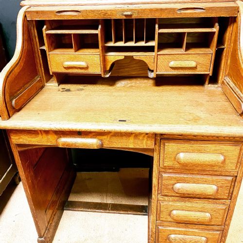 VICTORIAN ROLL TOP DESK - ADDITIONAL PHOTO 1