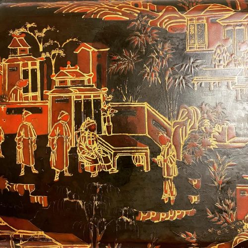 19TH CENTURY LACQUERED TEA CADDY - ADDITIONAL PHOTO 4
