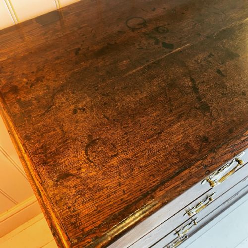 GEORGIAN OAK CHEST OF DRAWERS - ADDITIONAL PHOTO 1