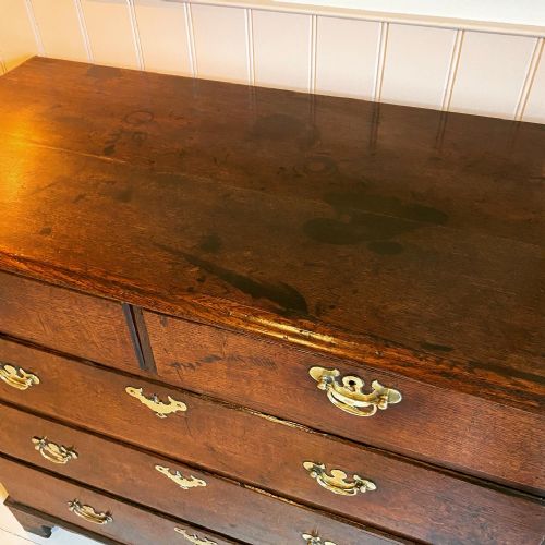 GEORGIAN OAK CHEST OF DRAWERS - ADDITIONAL PHOTO 3