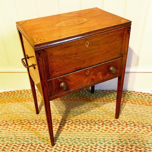 georgian teapoy sewing table - CATEGORY: ANTIQUE CHESTS - DATED GEORGIAN