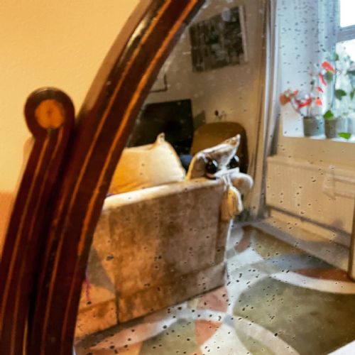 GEORGIAN MAHOGANY DRESSING TABLE MIRROR - ADDITIONAL PHOTO 6