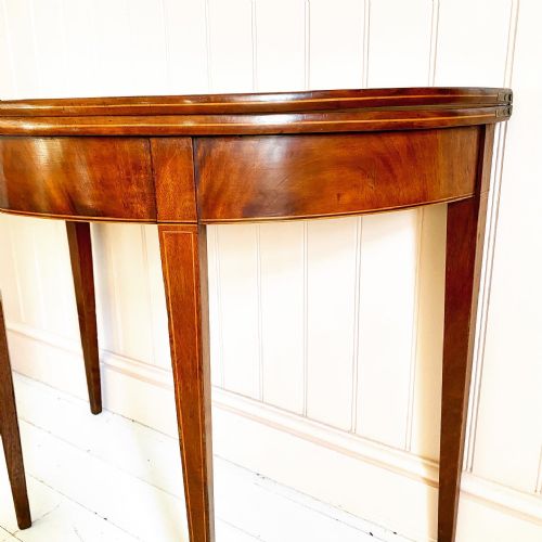 19TH CENTURY DEMI LUNE TEA TABLE - ADDITIONAL PHOTO 4