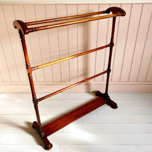 19th century mahogany towel rail - CATEGORY: ANTIQUE MISCELLANEOUS - DATED 19TH CENTURY