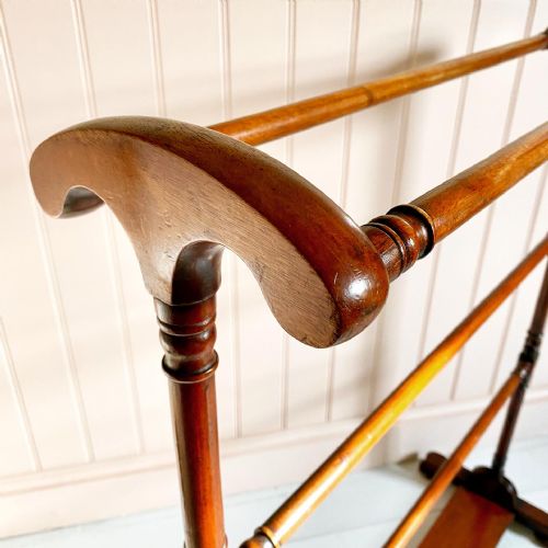19TH CENTURY MAHOGANY TOWEL RAIL - ADDITIONAL PHOTO 4
