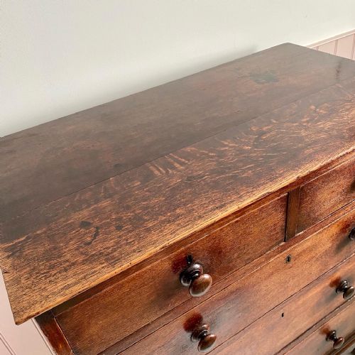 GEORGIAN OAK CHEST OF DRAWERS - ADDITIONAL PHOTO 2