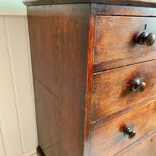 GEORGIAN OAK CHEST OF DRAWERS - ADDITIONAL PHOTO 9