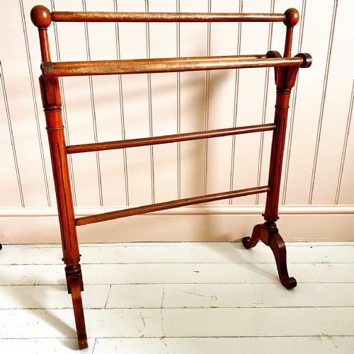 19TH CENTURY MAHOGANY TOWEL RAIL - ADDITIONAL PHOTO 3