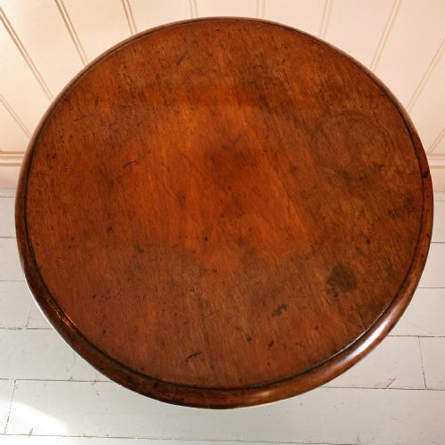 19TH CENTURY MAHOGANY TILT TOP OCCASIONAL TABLE - ADDITIONAL PHOTO 1
