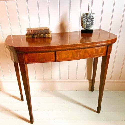 george iii mahogany card table - CATEGORY: ANTIQUE TABLES - DATED GEORGIAN