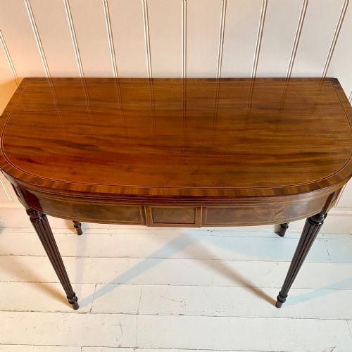 19TH CENTURY DEMI LUNE TEA TABLE - ADDITIONAL PHOTO 8