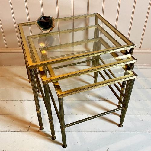 brass 1920s coffee tables - CATEGORY: ANTIQUE  - DATED 1920