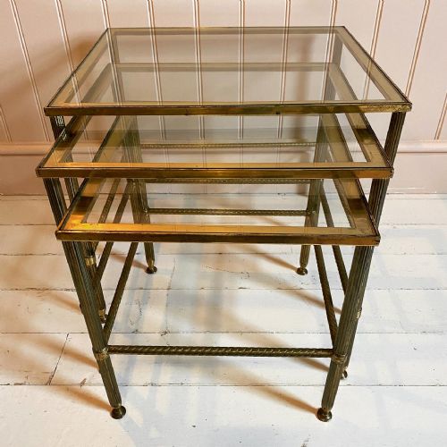 BRASS 1920S COFFEE TABLES - ADDITIONAL PHOTO 2