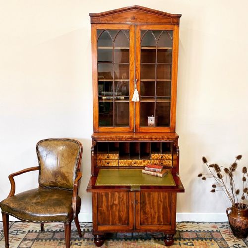 19th century mahogany secretaire bookcase - CATEGORY: ANTIQUE BOOKCASES - DATED 19TH CENTURY