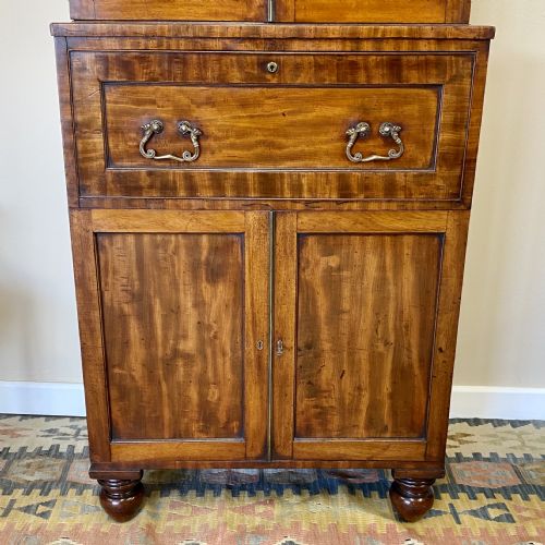 19TH CENTURY MAHOGANY SECRETAIRE BOOKCASE - ADDITIONAL PHOTO 17