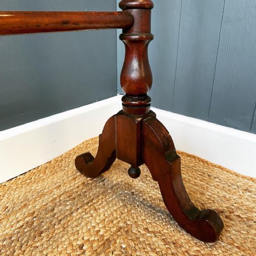 19TH CENTURY MAHOGANY TOWEL RAIL - ADDITIONAL PHOTO 3