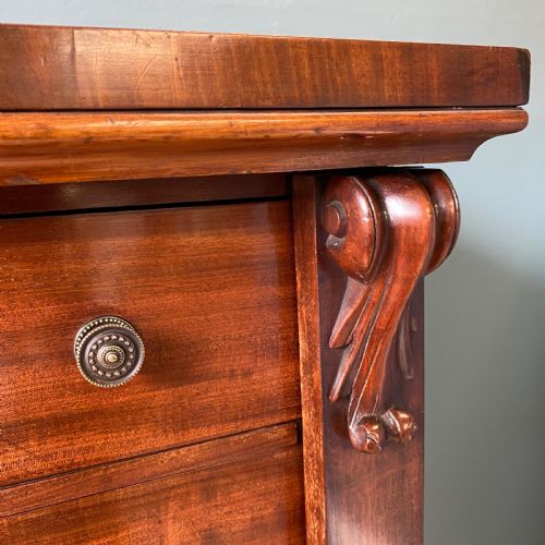 19TH CENTURY MAHOGANY WELLINGTON CHEST - ADDITIONAL PHOTO 3
