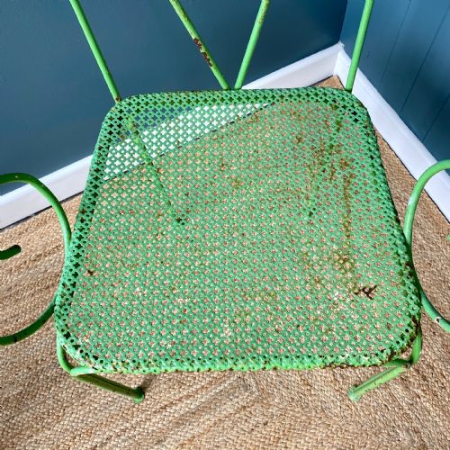 PAIR OF FRENCH WROUGHT IRON GARDEN CHAIRS - ADDITIONAL PHOTO 2