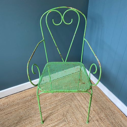 PAIR OF FRENCH WROUGHT IRON GARDEN CHAIRS - ADDITIONAL PHOTO 4
