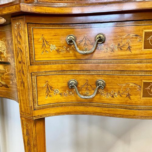 19TH CENTURY SATINWOOD INLAID DISPLAY CABINET - ADDITIONAL PHOTO 1