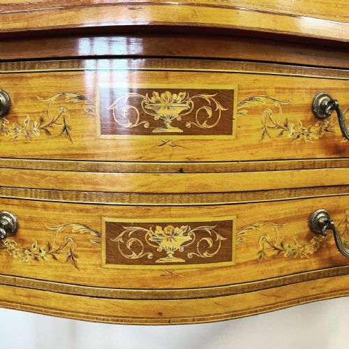 19TH CENTURY SATINWOOD INLAID DISPLAY CABINET - ADDITIONAL PHOTO 3