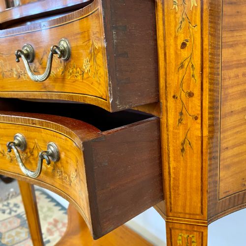 19TH CENTURY SATINWOOD INLAID DISPLAY CABINET - ADDITIONAL PHOTO 14