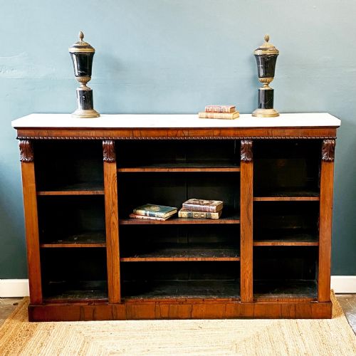 19th century rosewood bookcase - CATEGORY: ANTIQUE BOOKCASES - DATED 19TH CENTURY