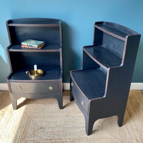 A PAIR OF 19TH CENTURY WATERFALL BOOKCASES - ADDITIONAL PHOTO 2