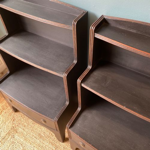 A PAIR OF 19TH CENTURY WATERFALL BOOKCASES - ADDITIONAL PHOTO 3