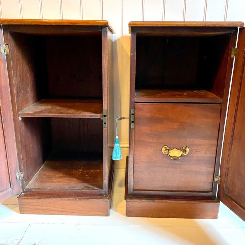 19TH CENTURY MAHOGANY BEDSIDE CUPBOARDS - ADDITIONAL PHOTO 11