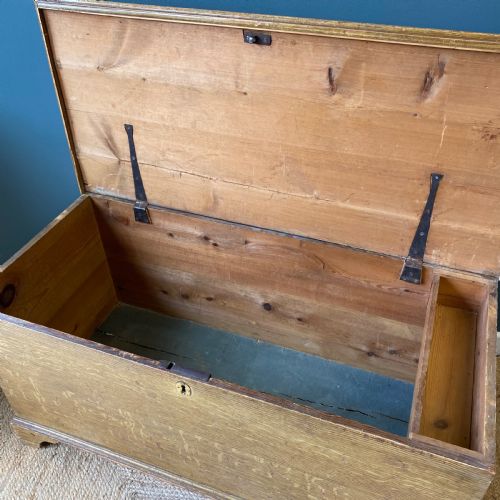 19TH CENTURY PAINTED PINE TRUNK - ADDITIONAL PHOTO 3
