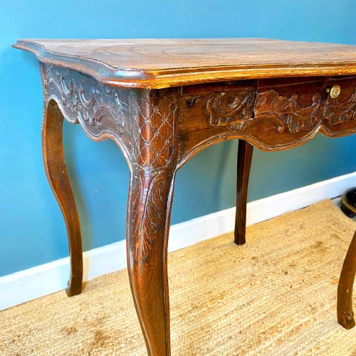 19TH CENTURY FRENCH OAK SIDE TABLE - ADDITIONAL PHOTO 2