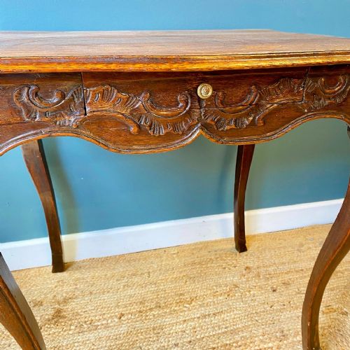 19TH CENTURY FRENCH OAK SIDE TABLE - ADDITIONAL PHOTO 5