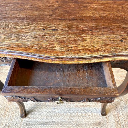 19TH CENTURY FRENCH OAK SIDE TABLE - ADDITIONAL PHOTO 6