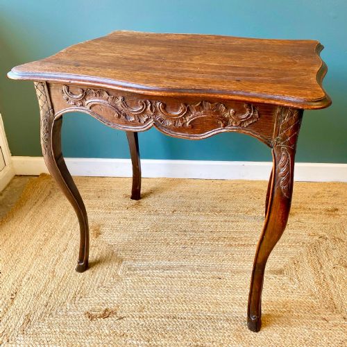19TH CENTURY FRENCH OAK SIDE TABLE - ADDITIONAL PHOTO 8